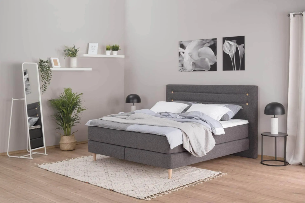 basics by BICO Boxspring Calla Button Anthrazite