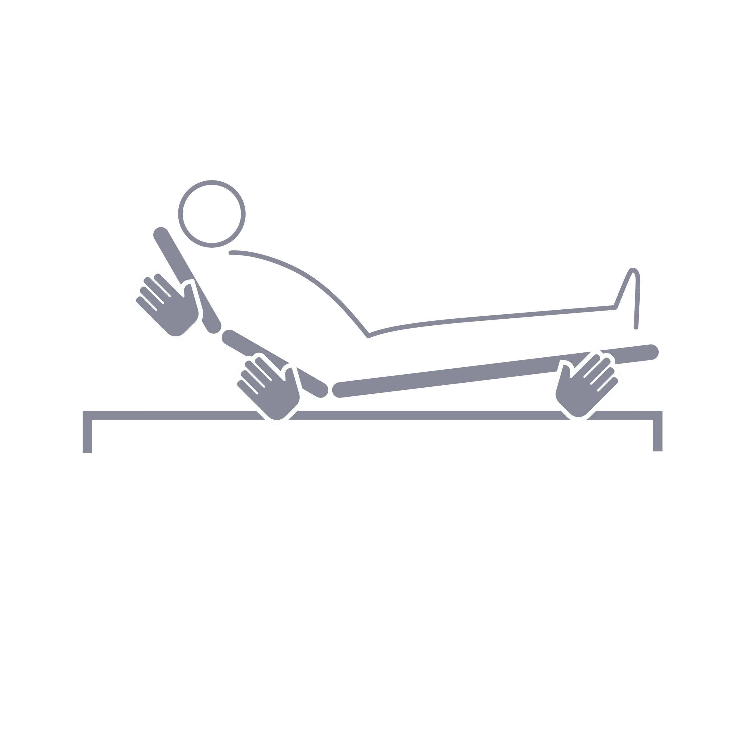 Kopf- und Fussteil verstellbar, sitzende Position