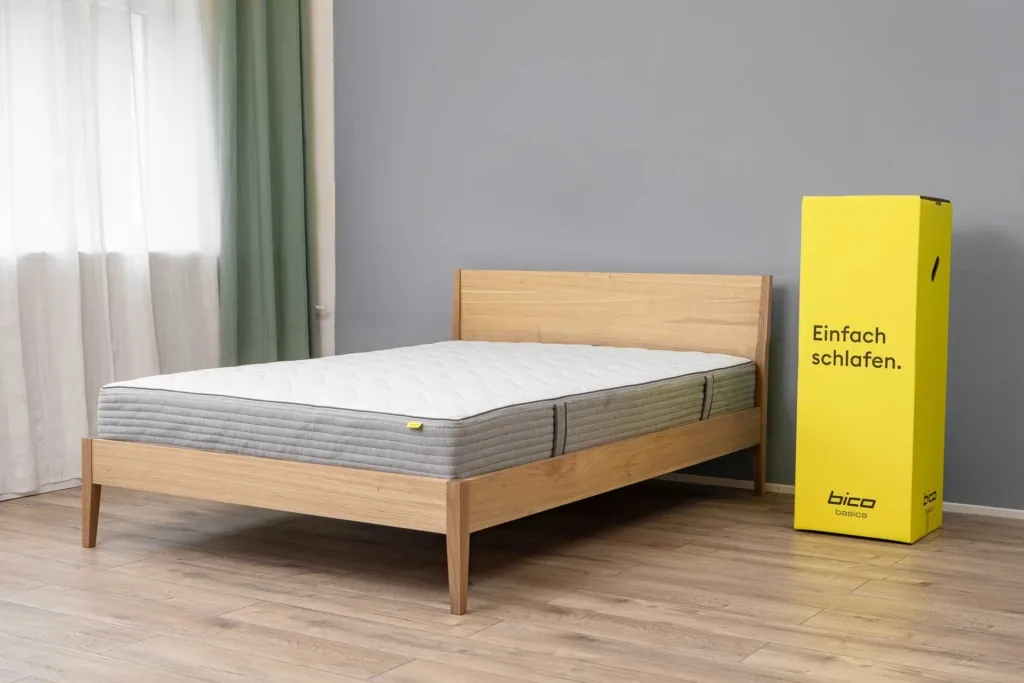 Basics by BICO Matratze Modell 03 im Bett eingerichtet h1050